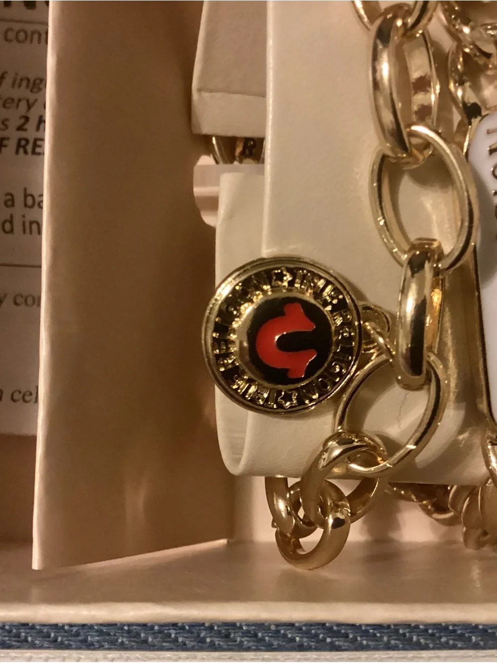 True Religion 3 NEW faux Gold charm bracelets